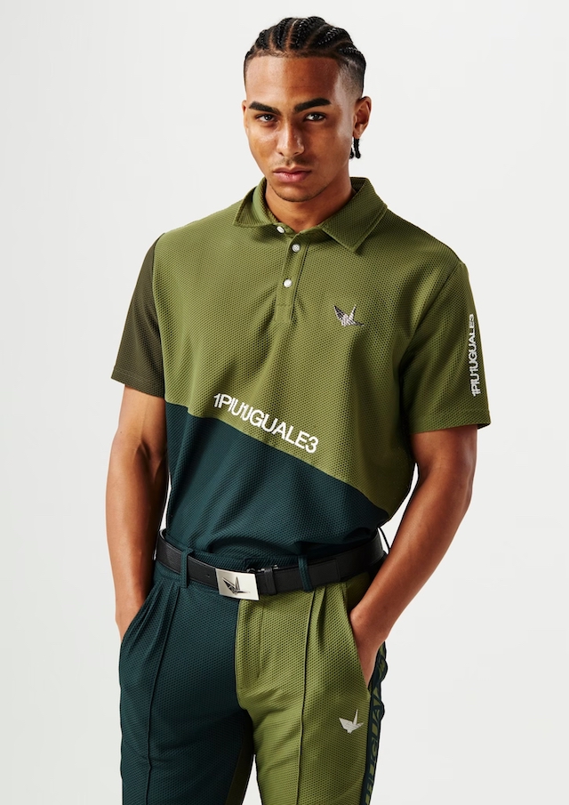 【ご予約品】 113 GOLF ピゥ |1PIU1UGUALE3(ウノ SWITCH DIAGONAL POLO S/S メンズウェア