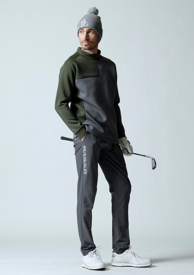 yyom‼️1PIU1UGUALE3 113 GOLF モックネック L 113 GOLF L/S MOCK NECK RAGLAN |1PIU1UGUALE3(ウノ ピゥ ウノ