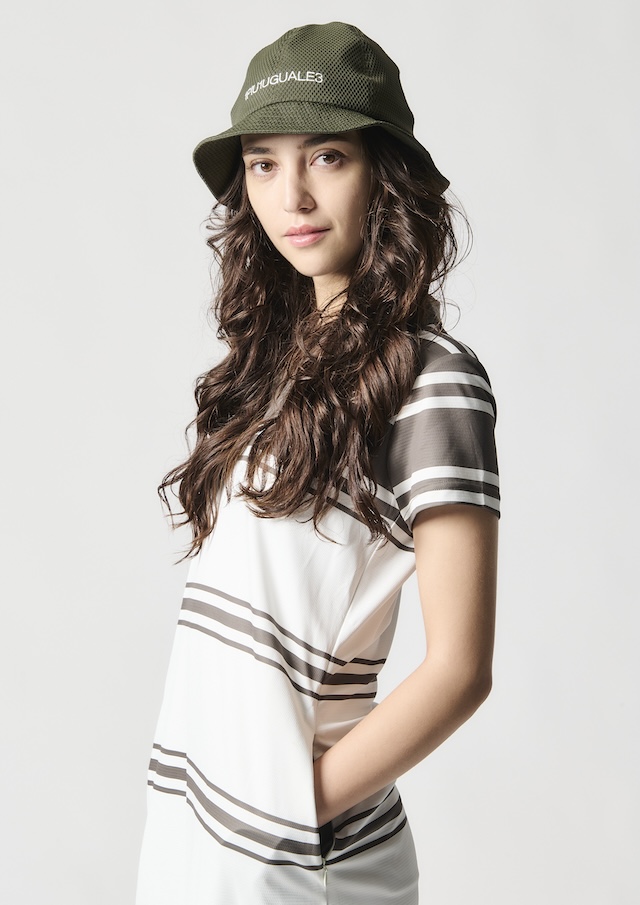 LADIES' 113 GOLF S/S ONE PIECE BORDER |1PIU1UGUALE3(ウノ