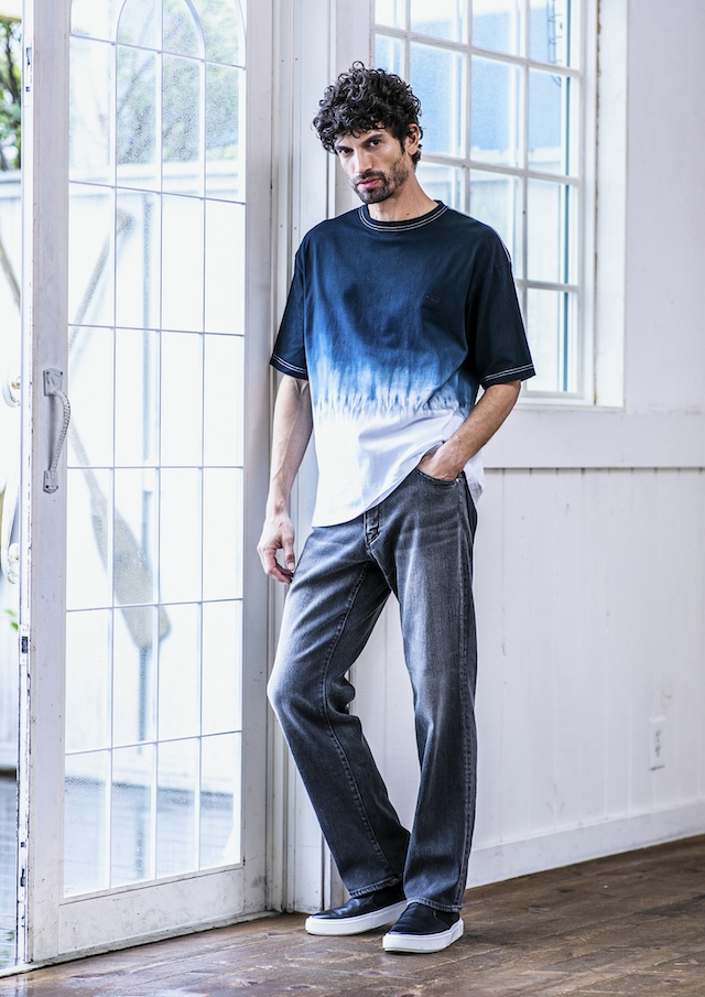 113 GRADATION TEE |1PIU1UGUALE3(ウノ ピゥ ウノ ウグァーレ トレ