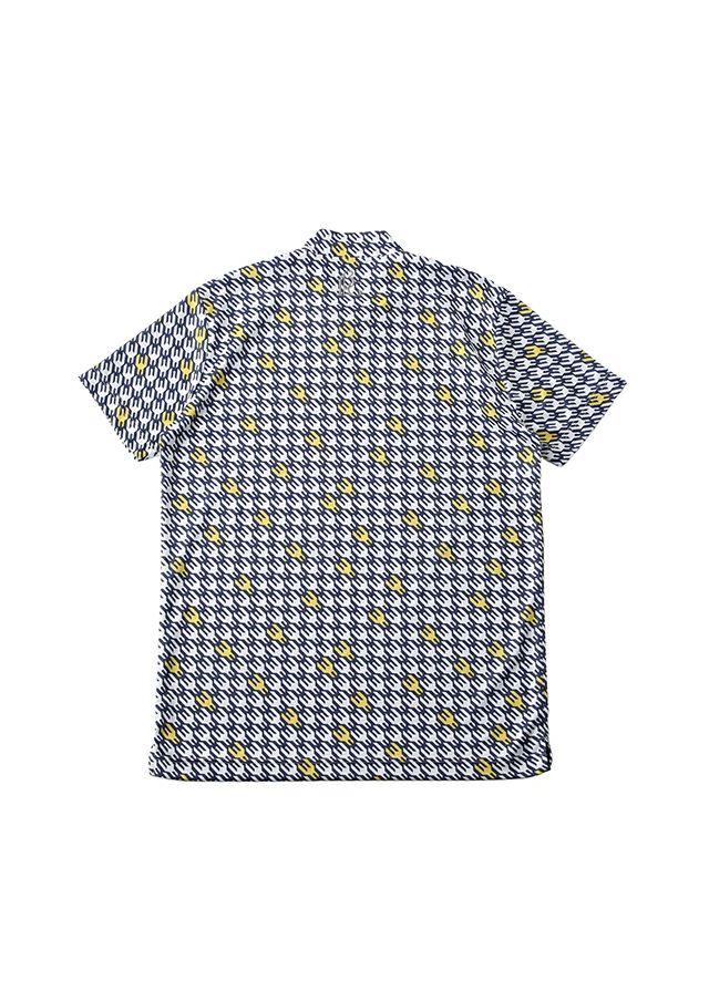 113 GOLF S/S MOCK NECK HOUNDSTOOTH |1PIU1UGUALE3(ウノ ピゥ