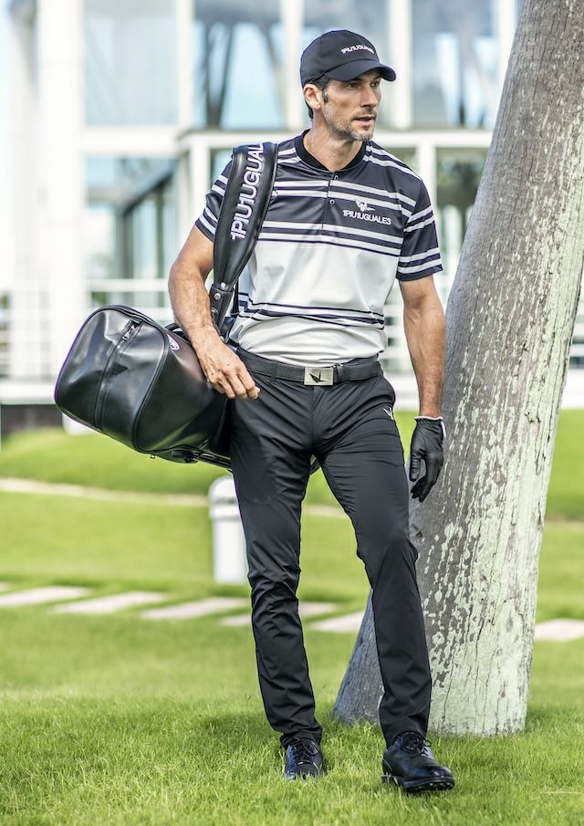 113 GOLF S/S BLADE POLO BORDER |1PIU1UGUALE3(ウノ ピゥ ウノ