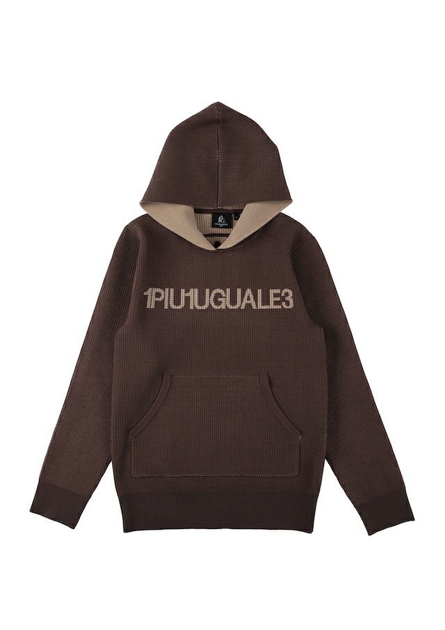 1PIU1UGUALE3 クレイジー　ベージュ・ブラウン長袖　XL 現行モデル 1PIU1UGUALE3 クレイジー ベージュ・ブラウン長袖 XL 現行モデル