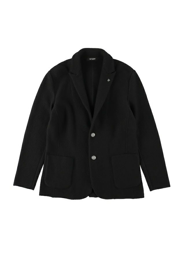 クリーニング済【美品】1piu1uguale3 LUIGE ニットジャケット quaranciel:〈手洗い可能〉ノーカラー ポケット ニット